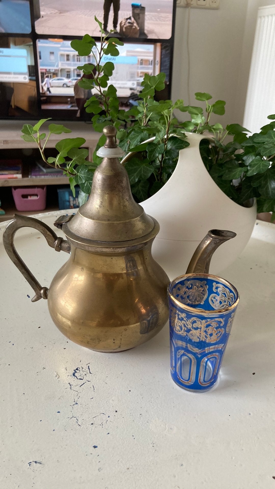 Turks Marokko theepot, Ophalen