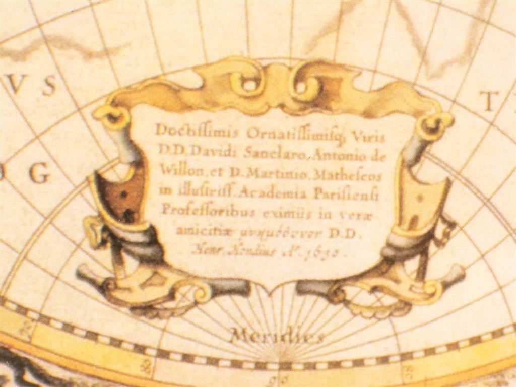 prent van een oude wereld kaart 36203, Ophalen of Verzenden, Voor 1920, Ongelopen, Noord-Brabant
