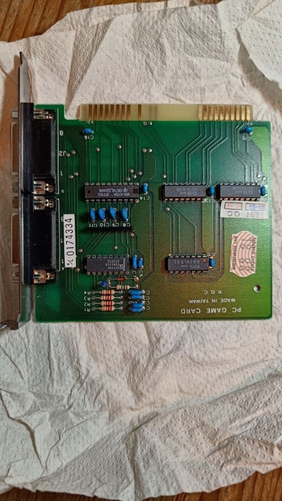 Vintage 8-bit ISA PC Game Card / Joystick kaart, Ophalen of Verzenden