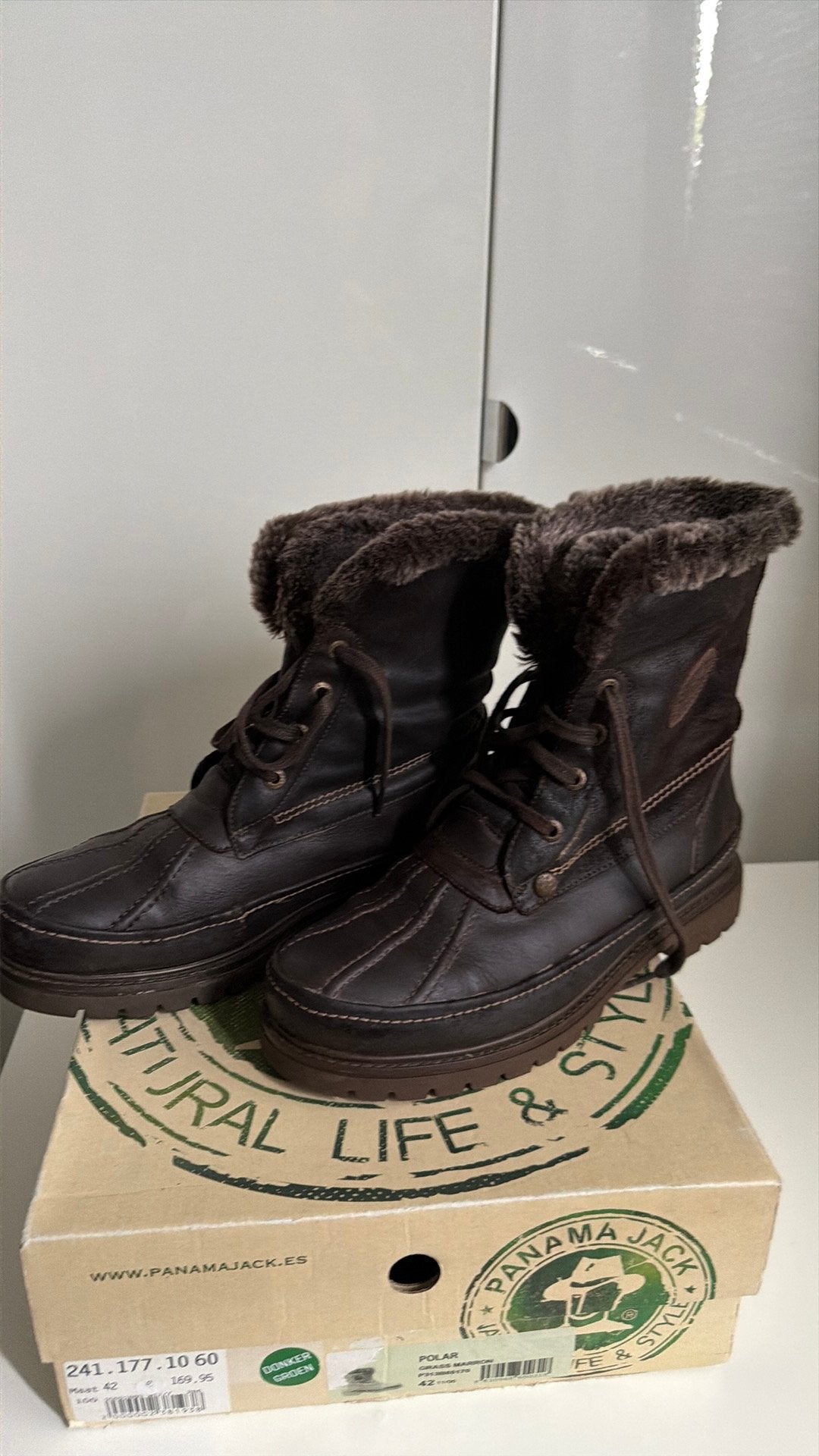 Panama Jack boots gevoerd maat 42, Bruin, Lage of Enkellaarzen, Ophalen of Verzenden, Gedragen