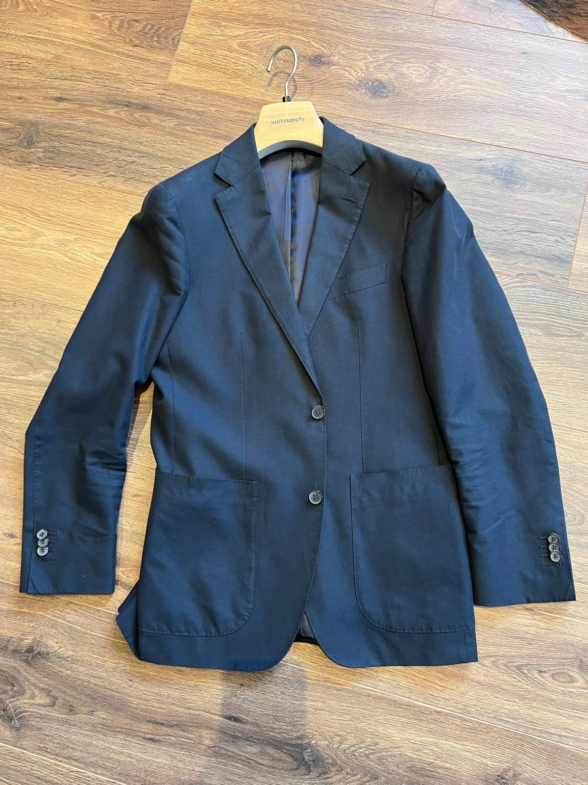 Suit Supply Katoenen Pak Maat 46, Ophalen of Verzenden, Zo goed als nieuw, Maat 46 (S) of kleiner, Blauw