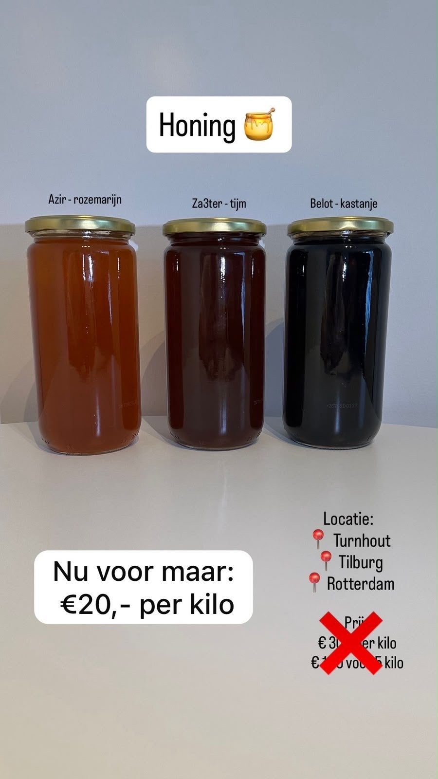 Heerlijke Honing: Rozemarijn, Tijm & Kastanje, Tuin en Terras, Ophalen of Verzenden