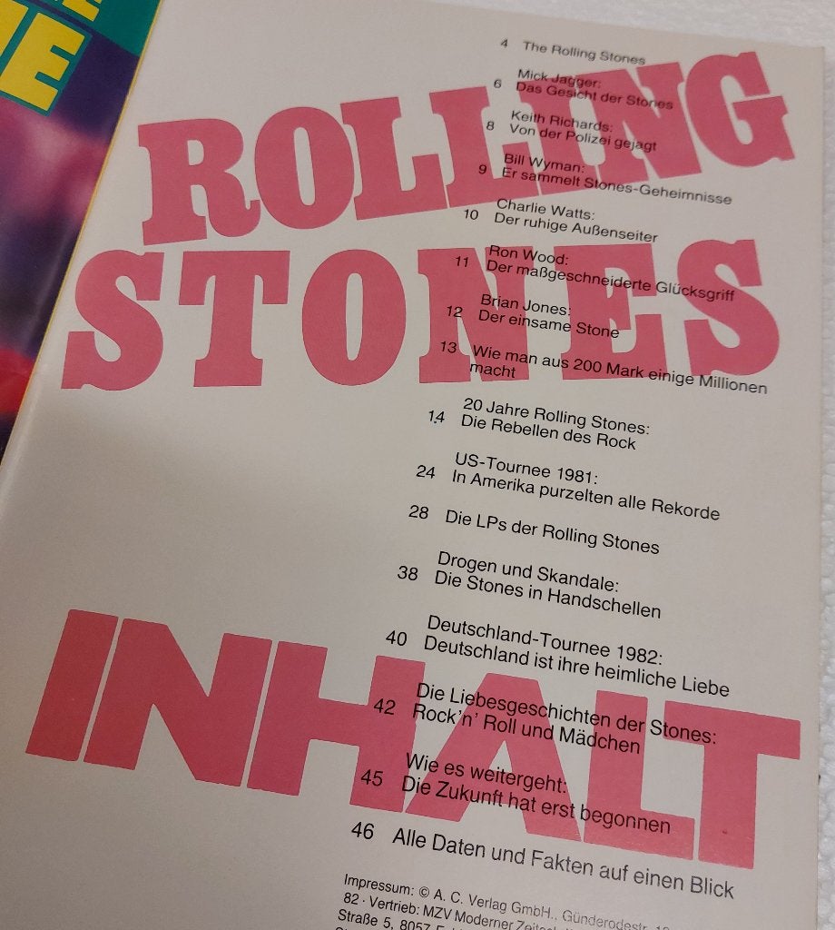 Rolling Stones In Deutschland 1982 Tour magazine, Verzenden, NvT, Rolling Stones, Boek, Tijdschrift of Artikel