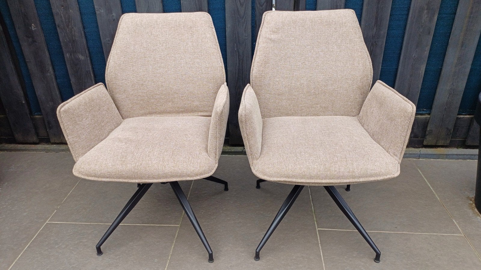draai stoelen 2x beige, Ophalen, Overige kleuren, Stof, Twee