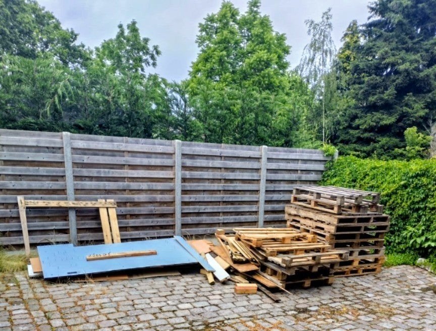 Afvalhout en herbruikbare pallets af te halen, Ophalen, 50 mm of meer, Pallet, Minder dan 200 cm