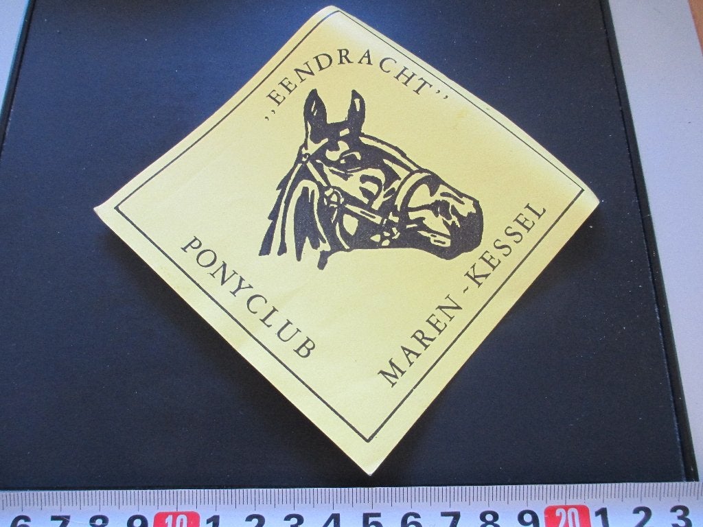 sticker Maren Kessel  Ponyclub EENDRACHT, Verzamelen, Ophalen, Zo goed als nieuw