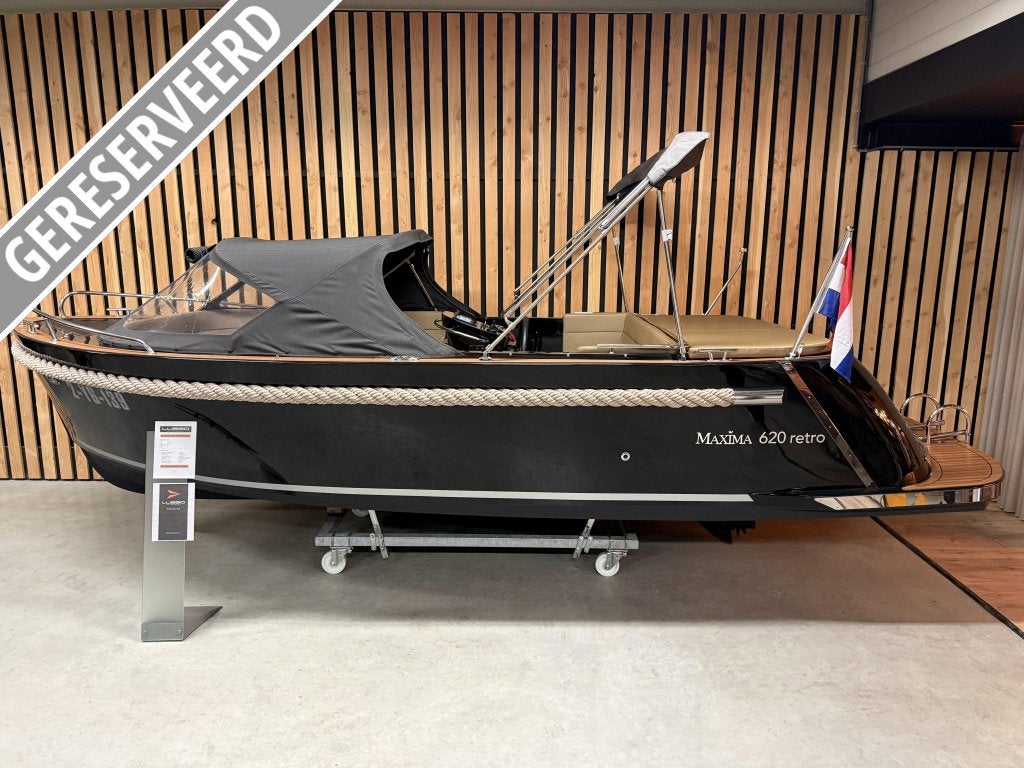 NwStaat! MAXIMA 620 RETRO '60PK HONDA' BOEGSCHR! GARMIN! '22, Watersport en Boten, Sloepen, Tender, Rondzit, Maxima, 6 m