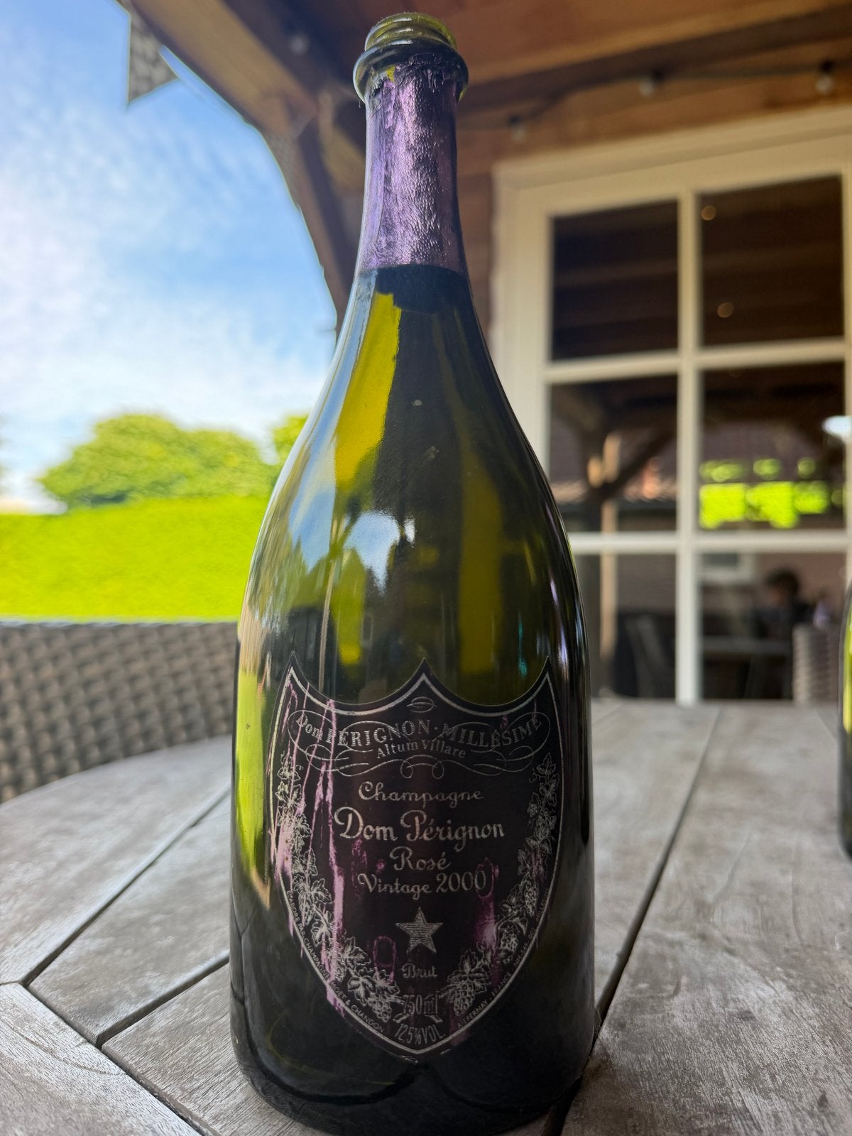 Dom Pérignon Rosé 2000 David Lynch Edition – lege fles, Verzamelen, Ophalen of Verzenden, Gebruikt, Frankrijk, Champagne