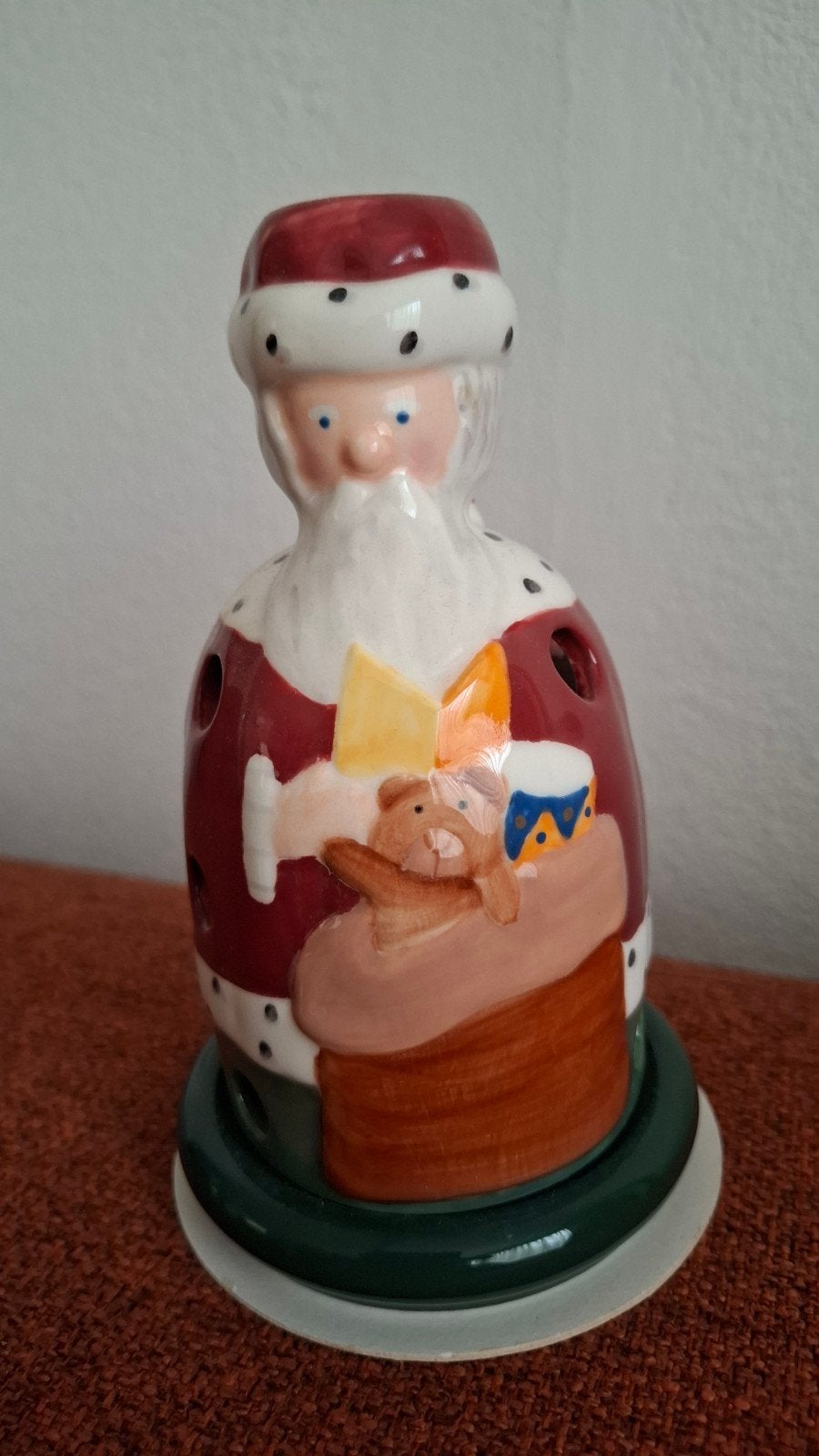Vintage Villeroy & Boch kerst kandelaar kerstman, Antiek en Kunst, Ophalen of Verzenden