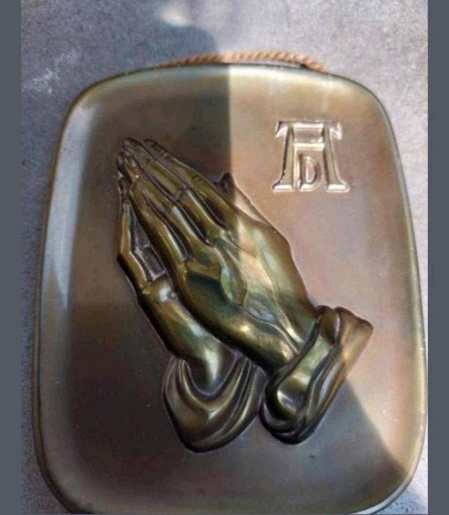 biddende handen gevouwen religi geloof bidden praying, Antiek en Kunst, Ophalen of Verzenden