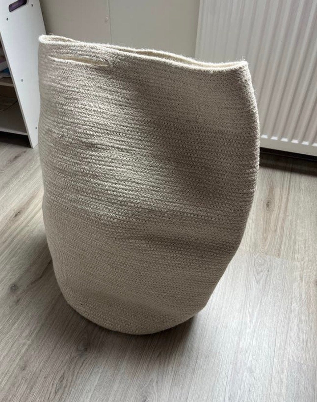 H&M HOME Jute Wasmand - Nieuwstaat met etiket BIEDEN, Ophalen, Beige, Boho, Nieuw
