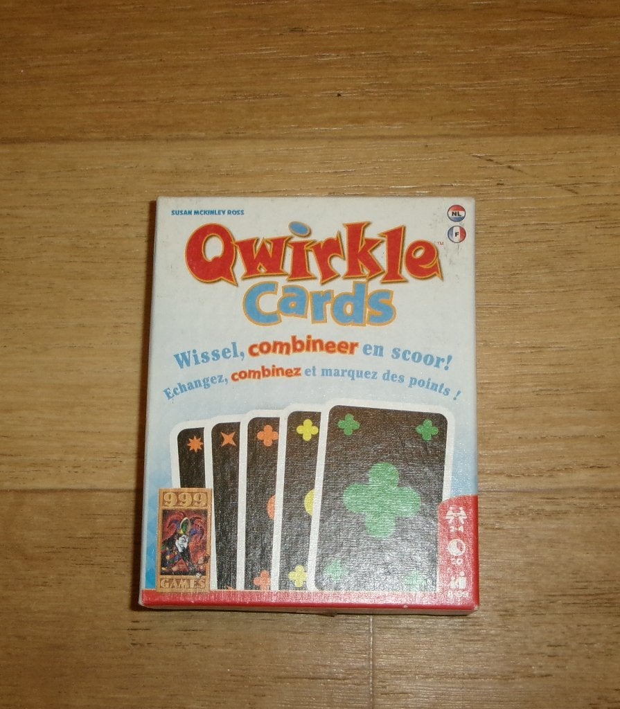 qwirkle kaartspel, Een of twee spelers, Ophalen of Verzenden, Gebruikt, 999-games