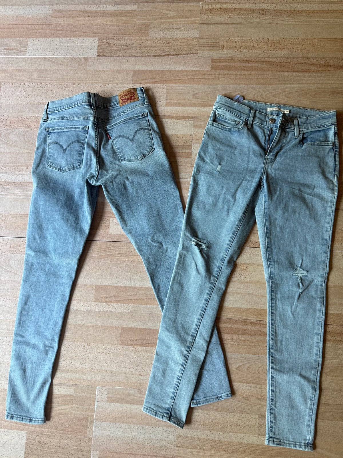 Levi’s jeans 710 super skinny 28x28, Kleding | Dames, Ophalen of Verzenden, Zo goed als nieuw, Blauw, W27 (confectie 34) of kleiner