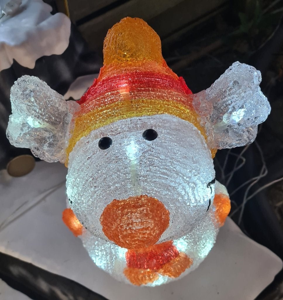 led acryl dik rendier  oranje incl adapter, Diversen, Ophalen of Verzenden, Zo goed als nieuw