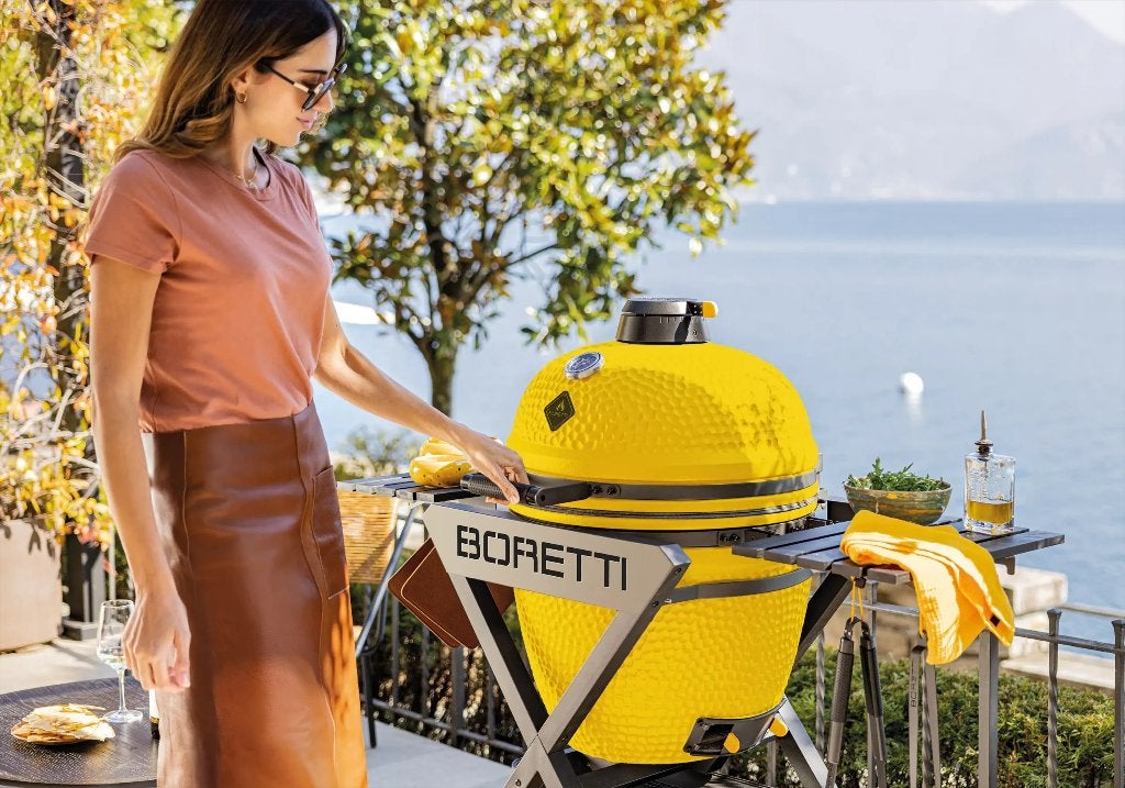 BBQ / Egg Boretti Ceramica Large Limone 2.0, Tuin en Terras, Houtskoolbarbecues, Met accessoires, Info@hout-art.nl, Nieuw, Ophalen of Verzenden