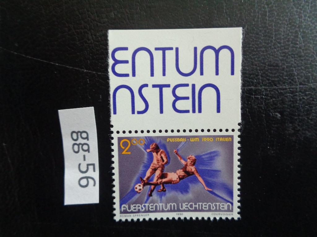 liechtenstein - wk voetbal italie / postfris 1990 (gg-56), Ophalen of Verzenden, Overige landen, Postfris