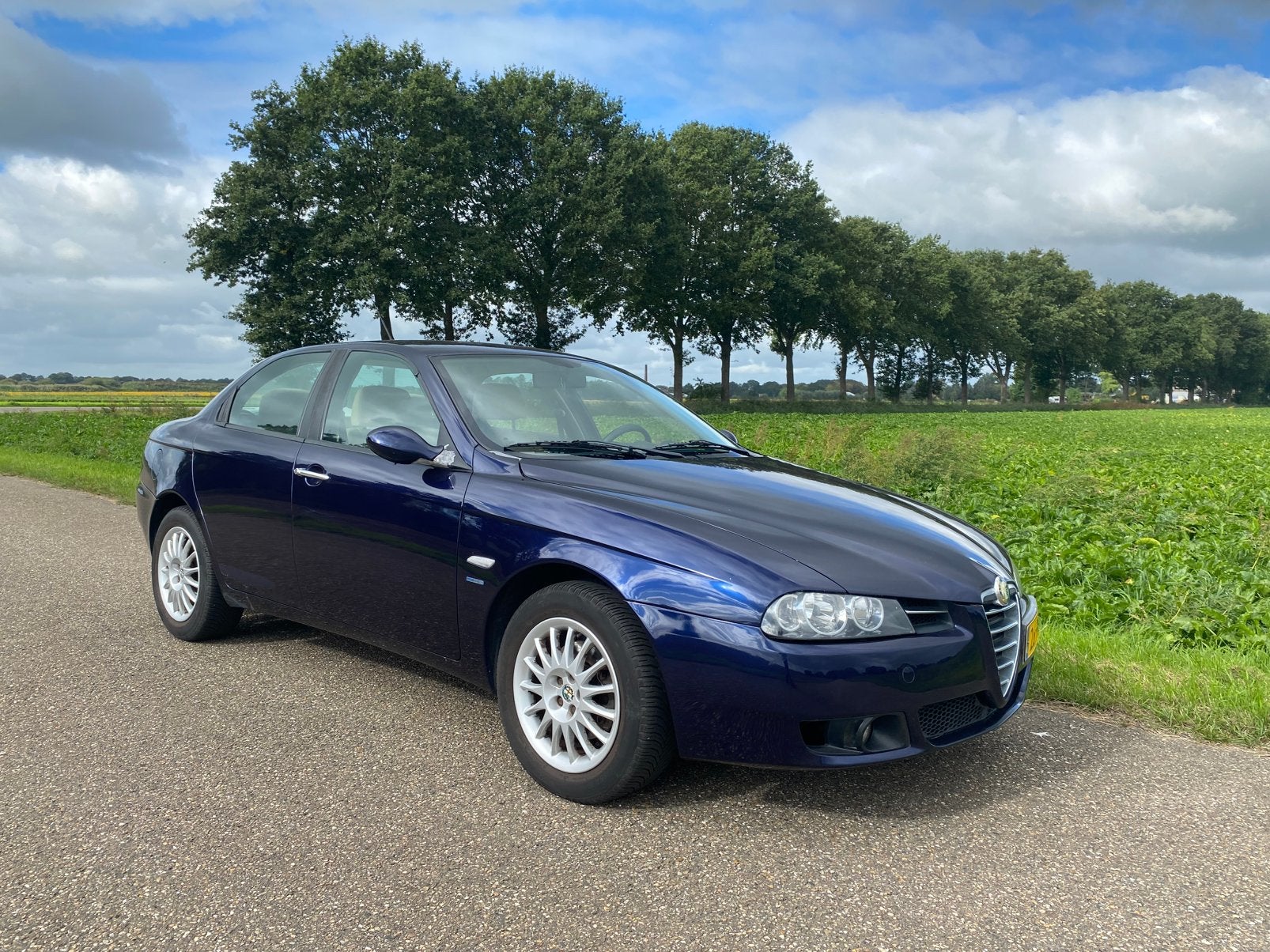 Alfa Romeo 156 1.8 Twin Spark 2004 Airco Cruise, Auto's, Voorwielaandrijving, Automatische klimaatregeling, Beige, 4 cilinders