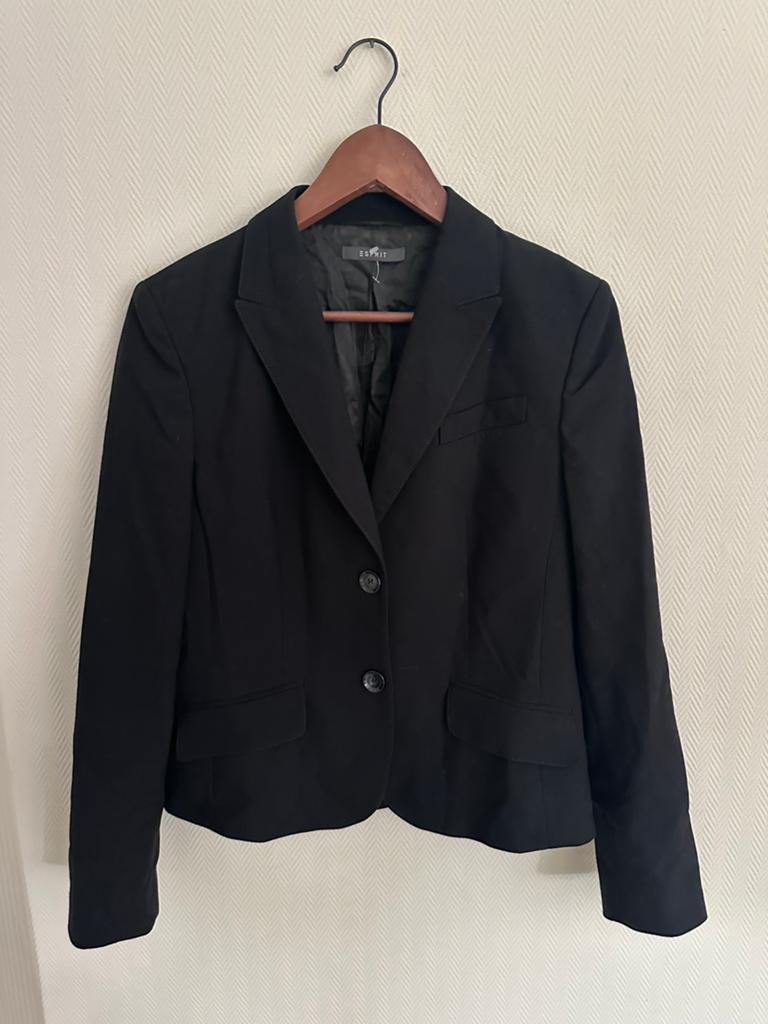 Esprit Zwarte Blazer Maat M, Maat 38/40 (M), Zwart, Ophalen of Verzenden, Zo goed als nieuw