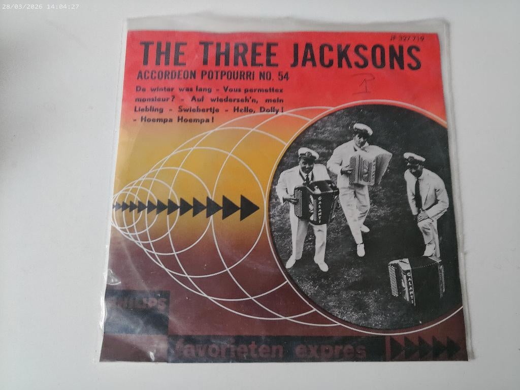 The Three Jacksons - Accordeon potpourri No. 54, Cd's en Dvd's, Vinyl Singles, Gebruikt, Overige genres, 7 inch, Single