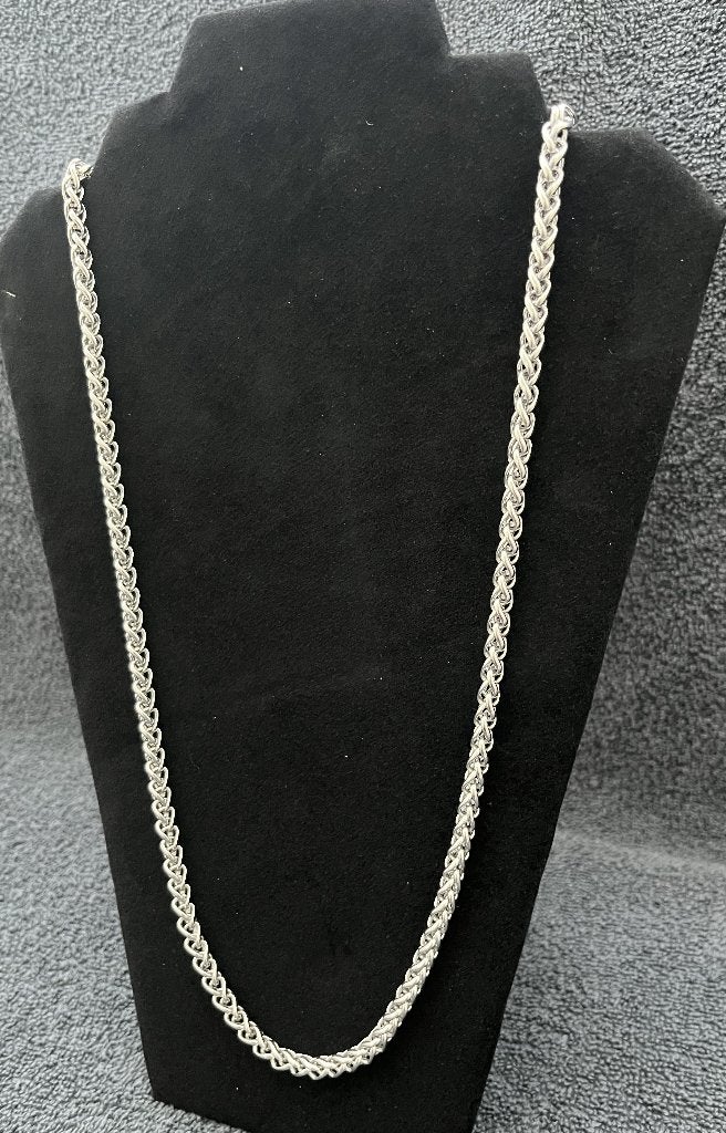 Ketting Titanium brede ronde schakel zilver 60 CM -NIEUW-, Ophalen of Verzenden, Nieuw, Zilver, Overige materialen