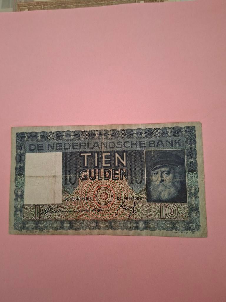 10 gulden Grijsaard uit 1938 in ZF
Serie PW, Ophalen of Verzenden, 10 gulden, Los biljet