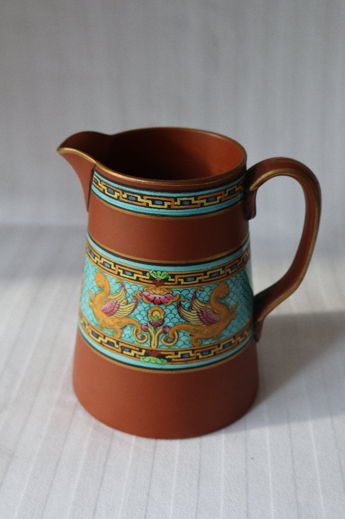 Antiek Prattware Engeland terracotta kruik c 1860, Ophalen of Verzenden