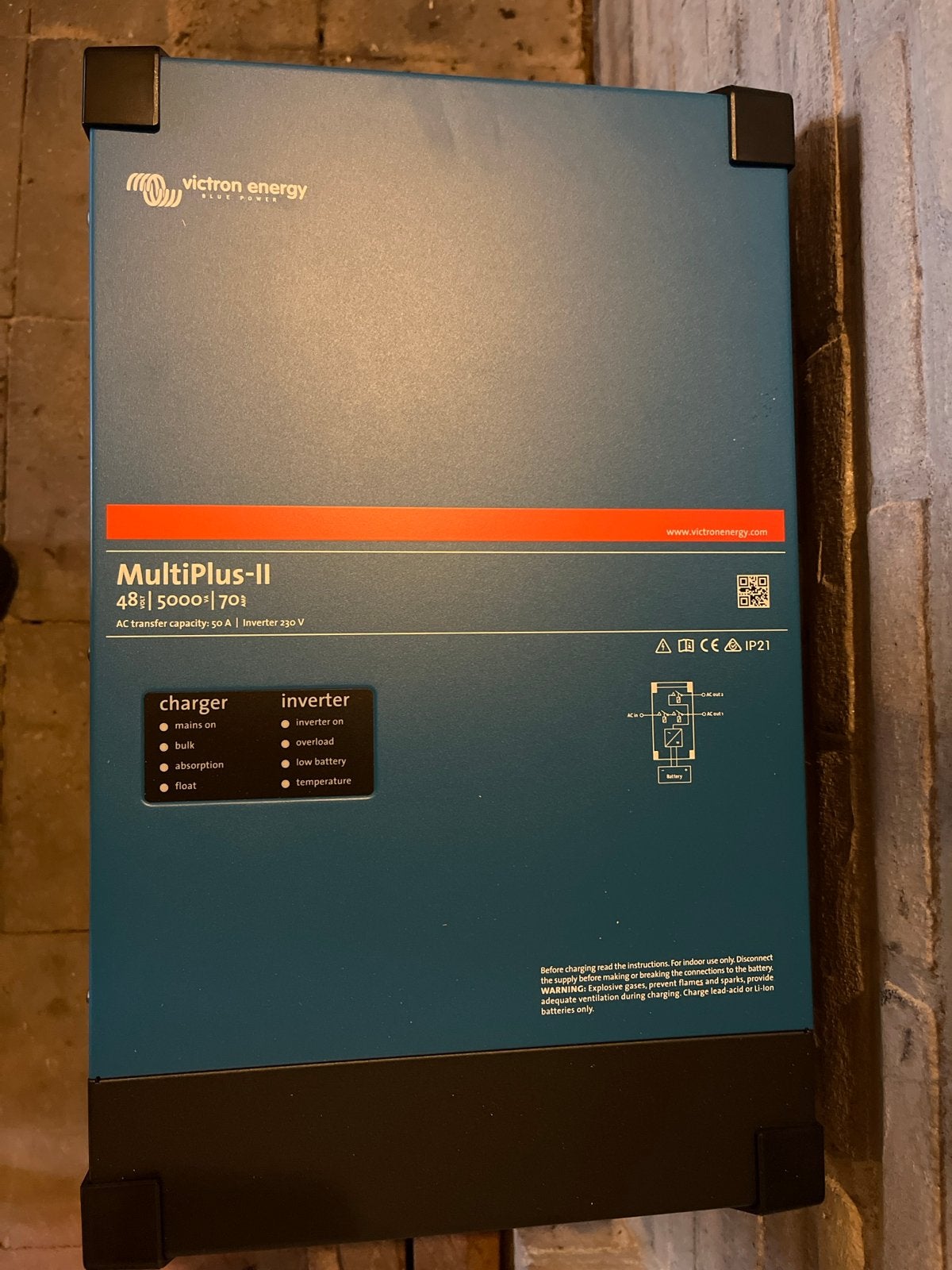 Victron Energy MultiPlus-II 48/5000/70 Omvormer/Lader, Ophalen, Zo goed als nieuw, Overige typen