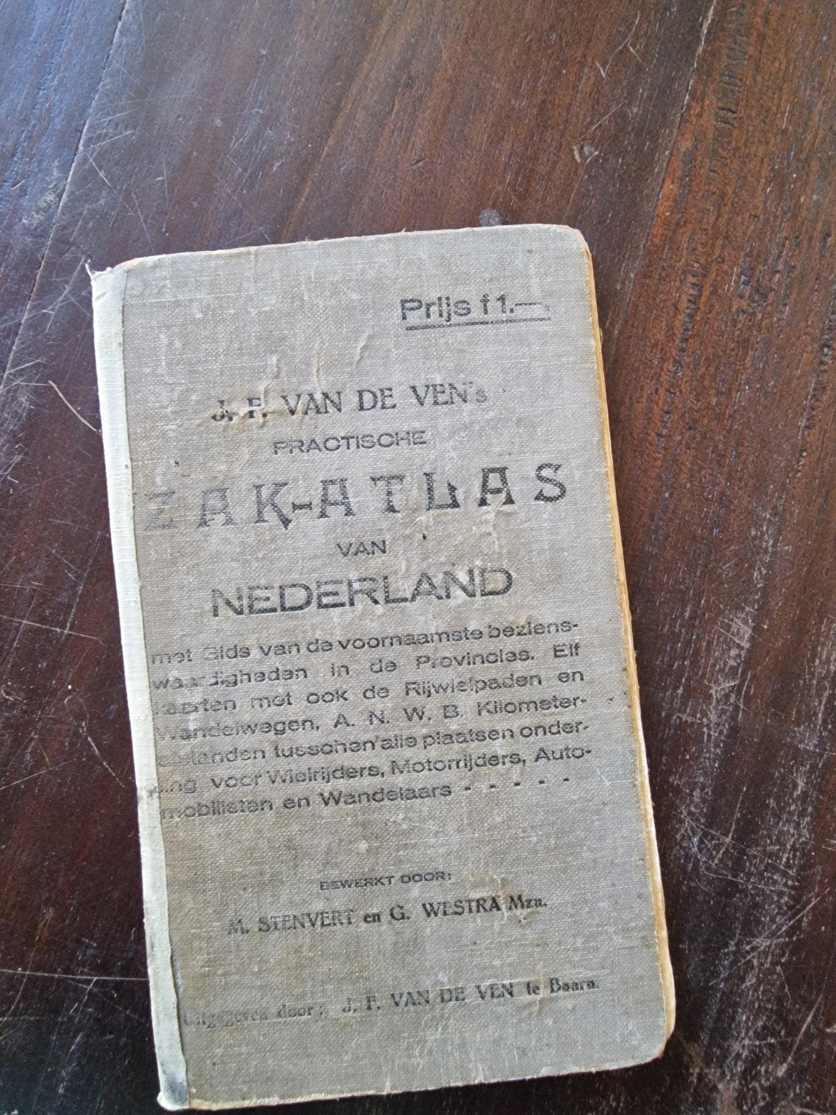 J.F. van de Ven's Practische Zak-Atlas van Nederland, Boeken, Atlassen en Landkaarten, Gelezen, Overige atlassen, Ophalen of Verzenden