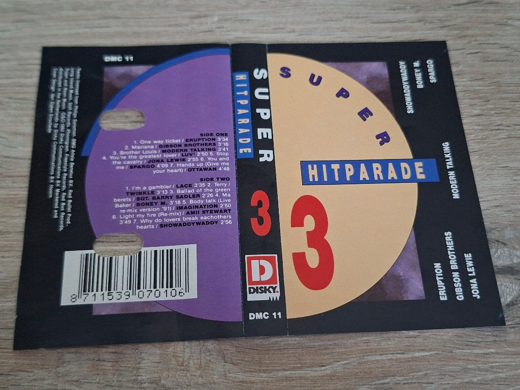 SUPER HITPARADE 3 (MC), Ophalen of Verzenden, Zo goed als nieuw, Origineel, 1 bandje