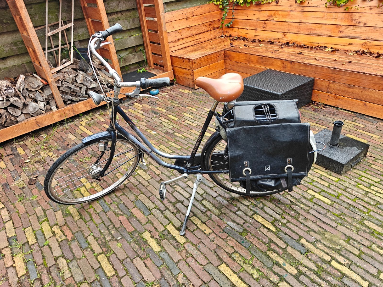 Gazelle Impala damesfiets, framemaat 54, incl. fietstassen, Fietsen en Brommers, Ophalen, Versnellingen, Gazelle, 53 tot 56 cm