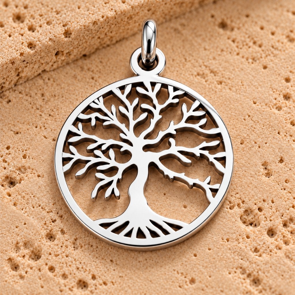 Tree of Life Hanger – 925 Zilver – Levensboom, Verzenden, Nieuw, Bloem of Plant, Zilver