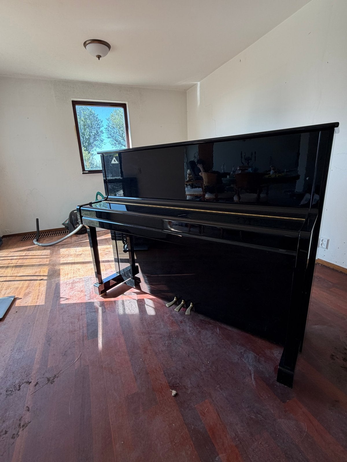 Yamaha P116N akoestische piano zwart hoogglans, Ophalen, Zwart, Zo goed als nieuw, Piano
