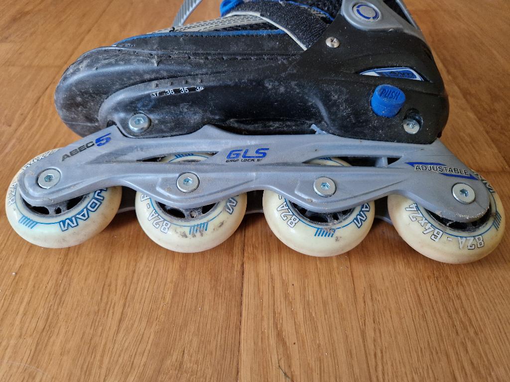 Skeelers nijdam mt 34-37, Sport en Fitness, Skeelers, Verstelbaar, Kinderen, Zo goed als nieuw, Inline skates 4 wielen