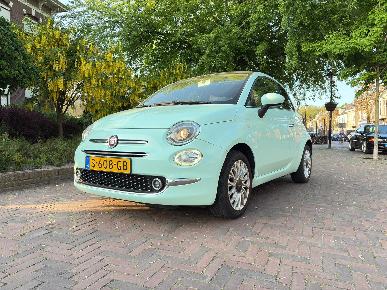 Fiat 500 1.2 2016 Groen, Voorwielaandrijving, 4 cilinders, 840 kg, Leder en Stof
