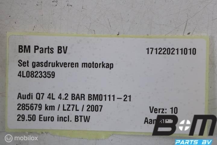 Set gasdrukveren motorkap Audi Q7 4L0823359, Gebruikt