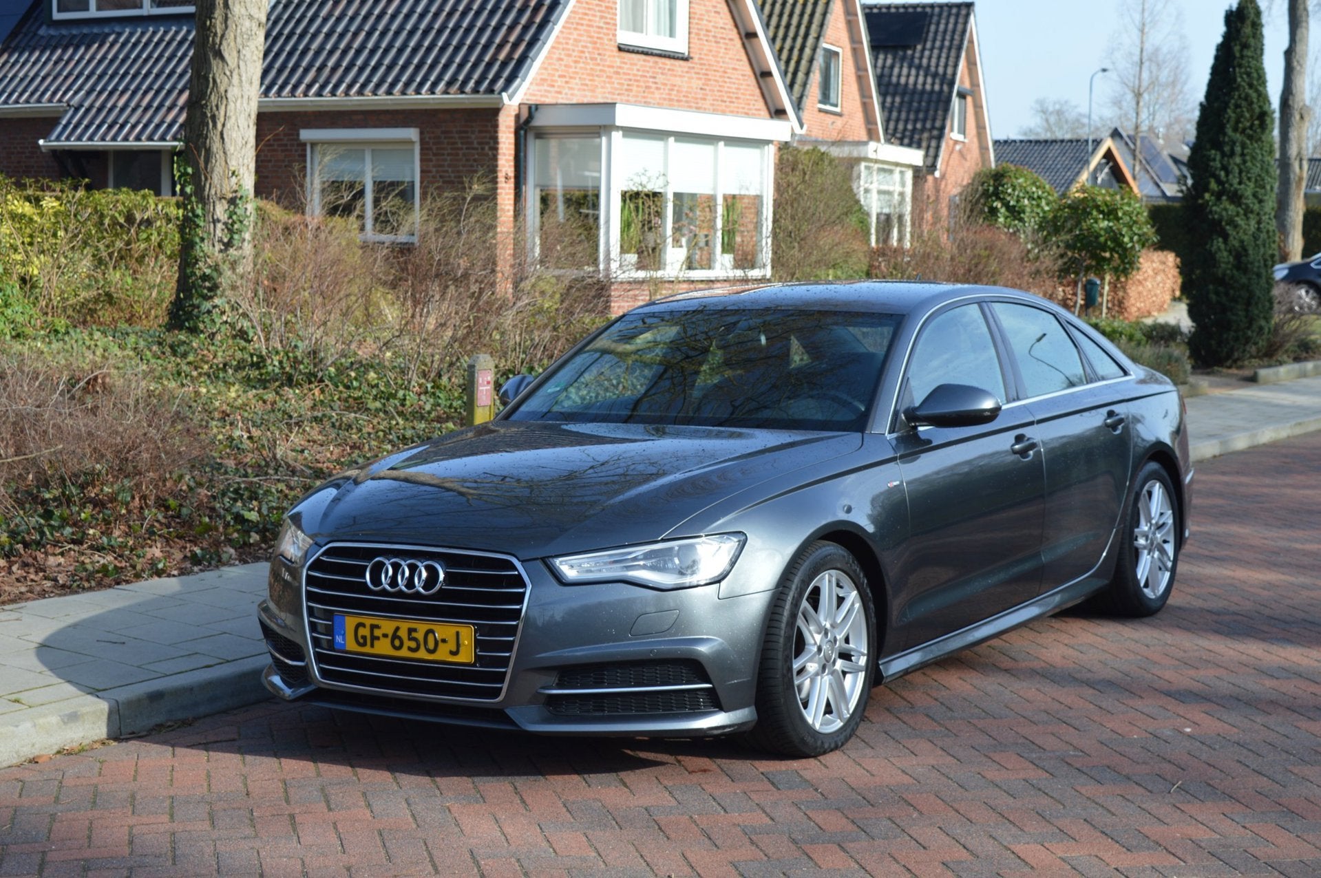 Audi A6 Limousine 1.8 TFSI Sport 2 x S-line/Org NL/NAP, Gebruikt, Leder en Stof, Bedrijf, Start-stop-systeem