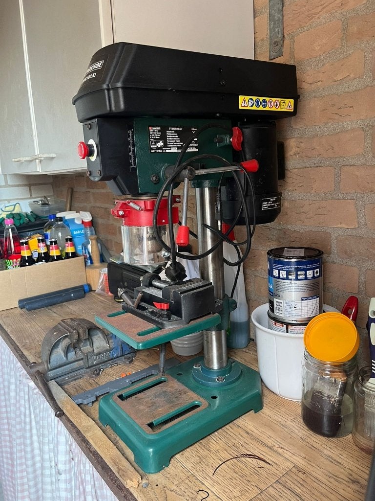 Parkside kolomboormachine, Ophalen, Gebruikt, 400 tot 600 watt, Kolomboormachine
