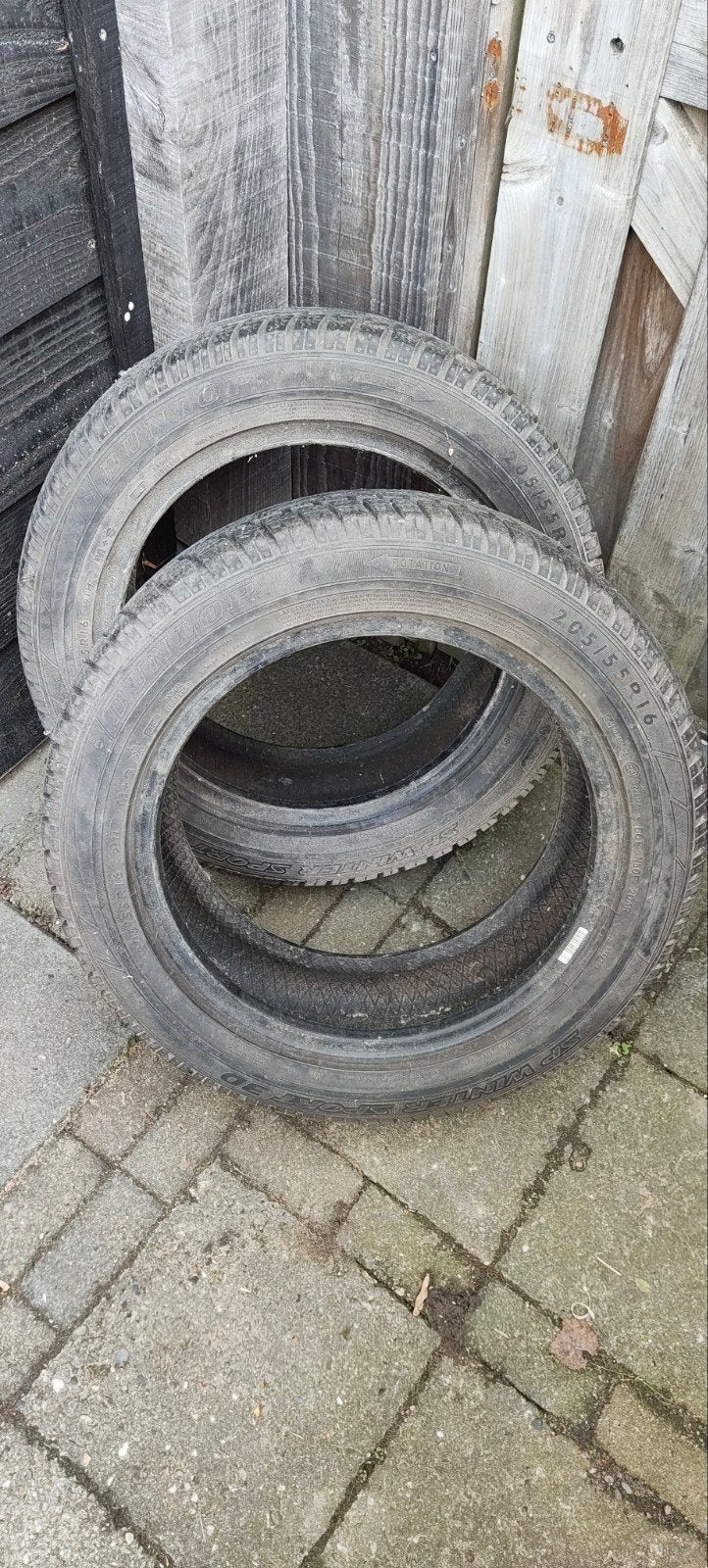 2x Dunlop 205/55R16 winterbanden, Ophalen