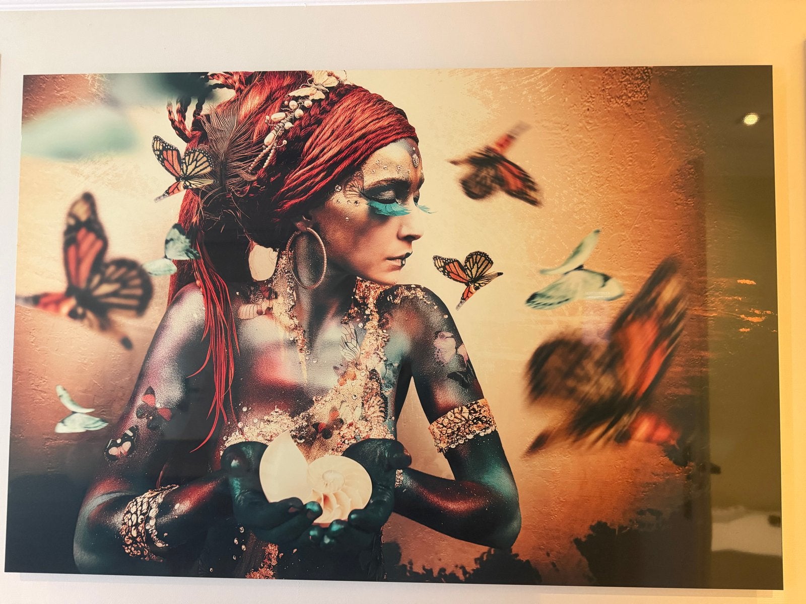 Luxe Bohemian Chic Glas Schilderij Jaime Ibarra 150x100, Antiek en Kunst, Kunst | Schilderijen | Modern, Ophalen, Glas, Print