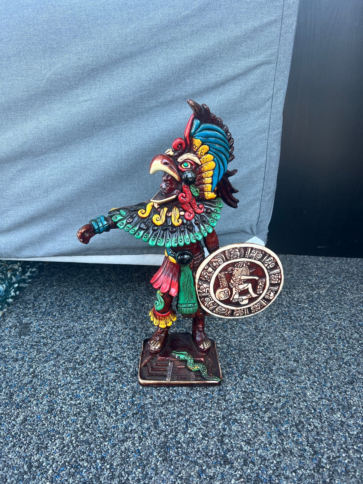 Handgemaakte Mexicaanse Folkloristische Adelaar Sculptuur, Antiek en Kunst, Ophalen of Verzenden, Handgemaakt, 20 - 50 cm, Overige materialen