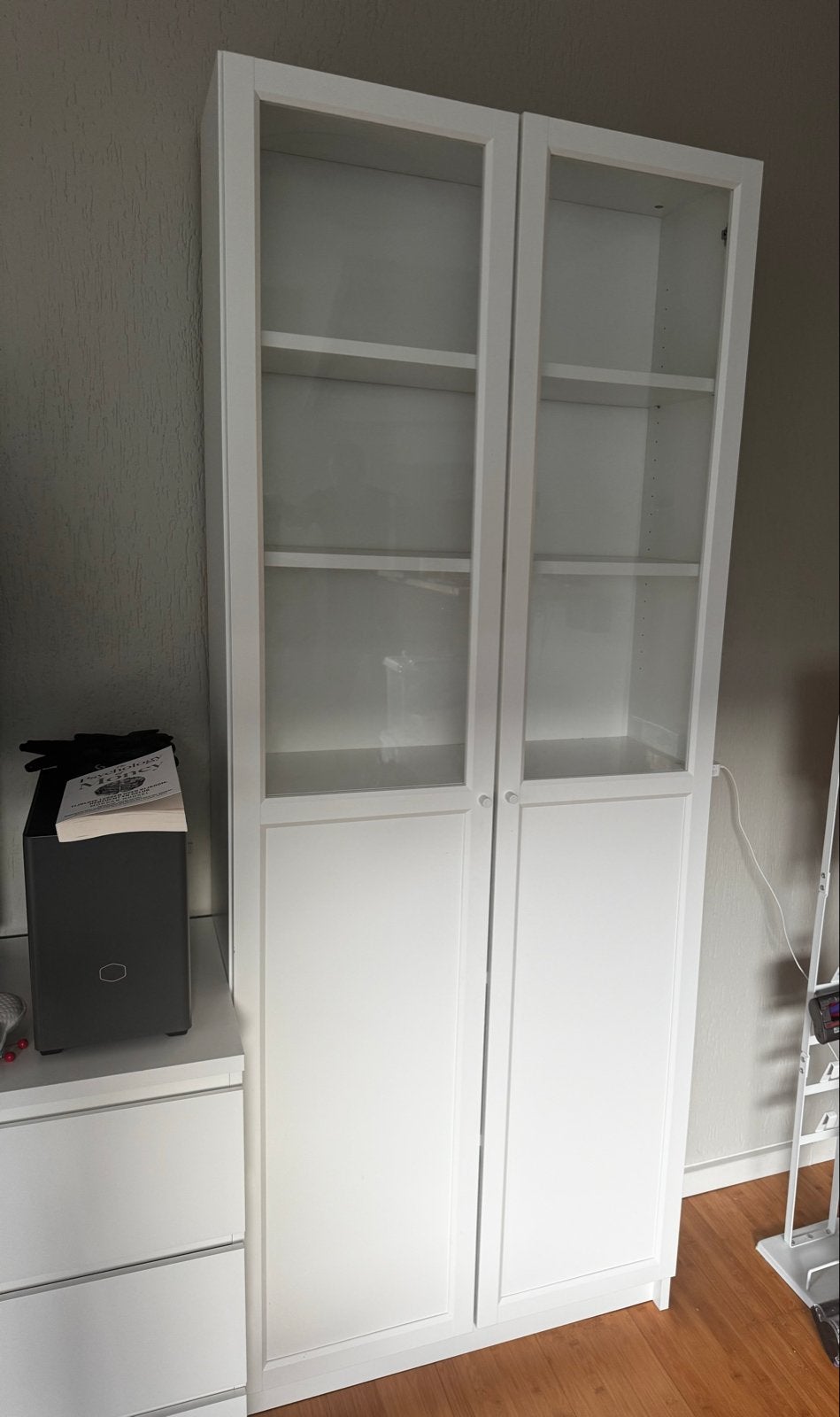 IKEA BILLY / OXBERG Boekenkast met paneel/glazen deuren, Ophalen, Gebruikt, 200 cm of meer, 50 tot 100 cm