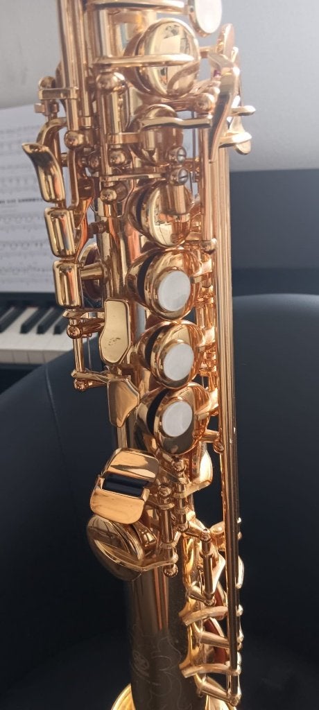 Yamaha sopraansaxofoon, Muziek en Instrumenten, Ophalen, Zo goed als nieuw, Sopraan, Met koffer