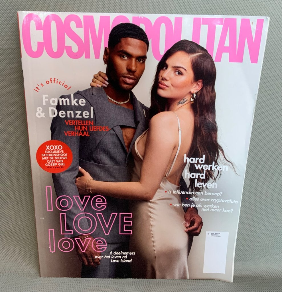Tijdschrift Cosmopolitan aug / sep 2021 - Famke Louise, Ophalen of Verzenden, Zo goed als nieuw, Boek, Tijdschrift of Artikel