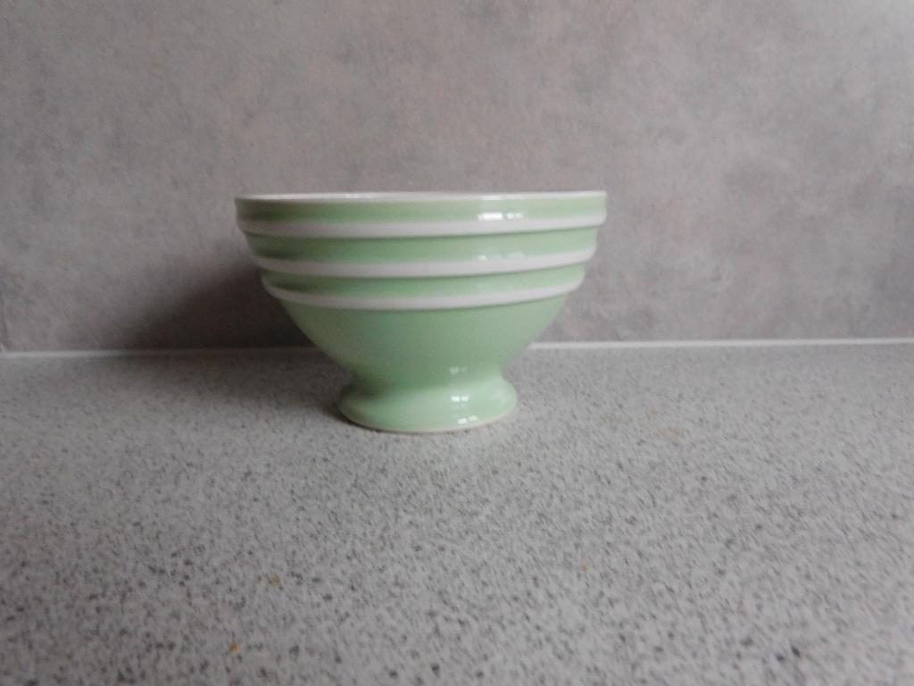 Spoelkom 10 cm. Groen Ribbel BFK Boch Frere Keramis, Ophalen of Verzenden