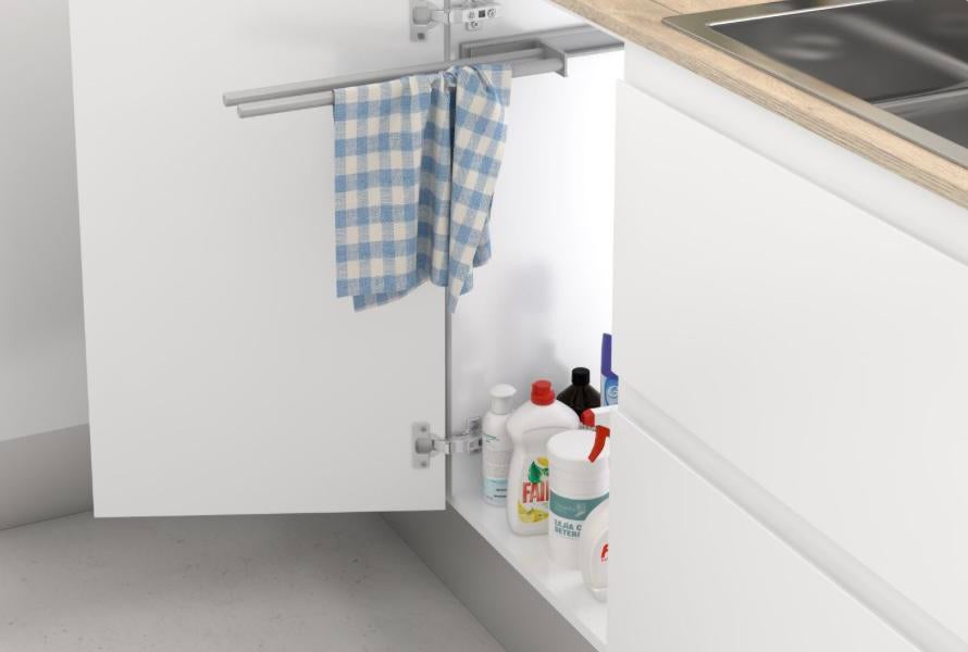 Uitschuifbare handdoeken rekje RVS, Verzenden, 50 tot 100 cm, Minder dan 100 cm