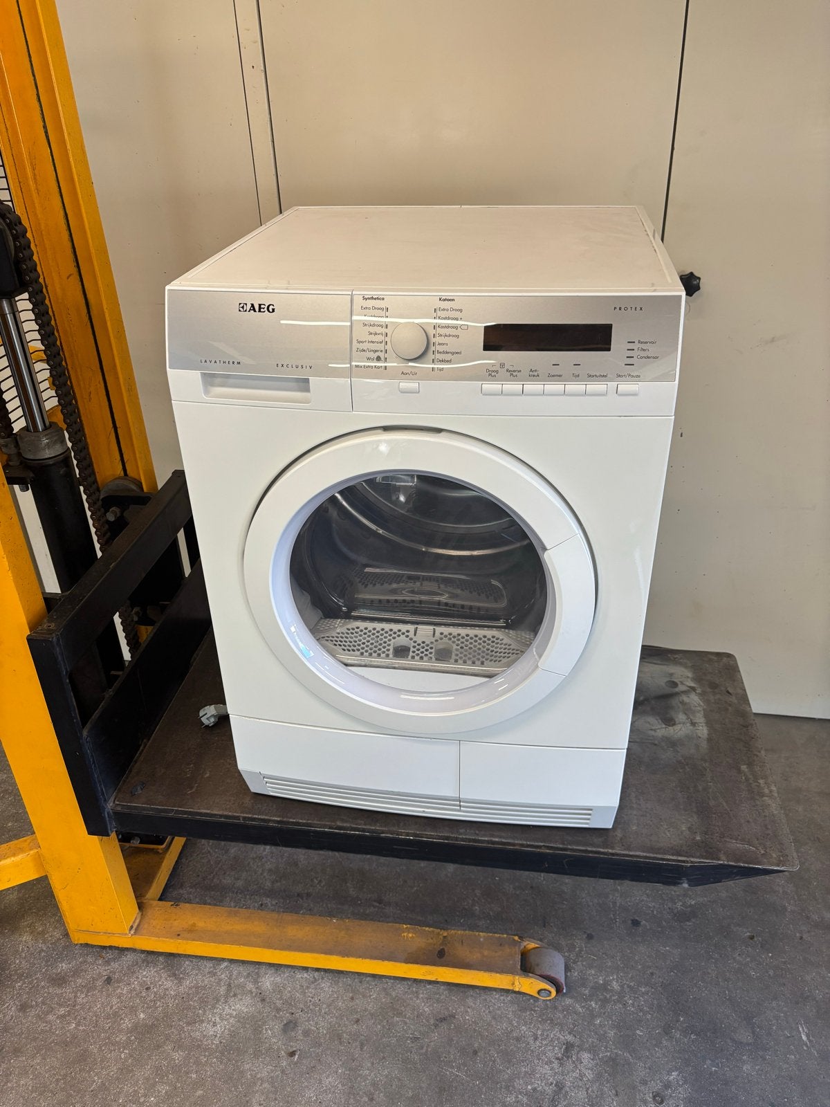 AEG Lavatherm Protex Exclusiv Droogtrommel, Ophalen, Gebruikt, 8 tot 10 kg, Voorlader