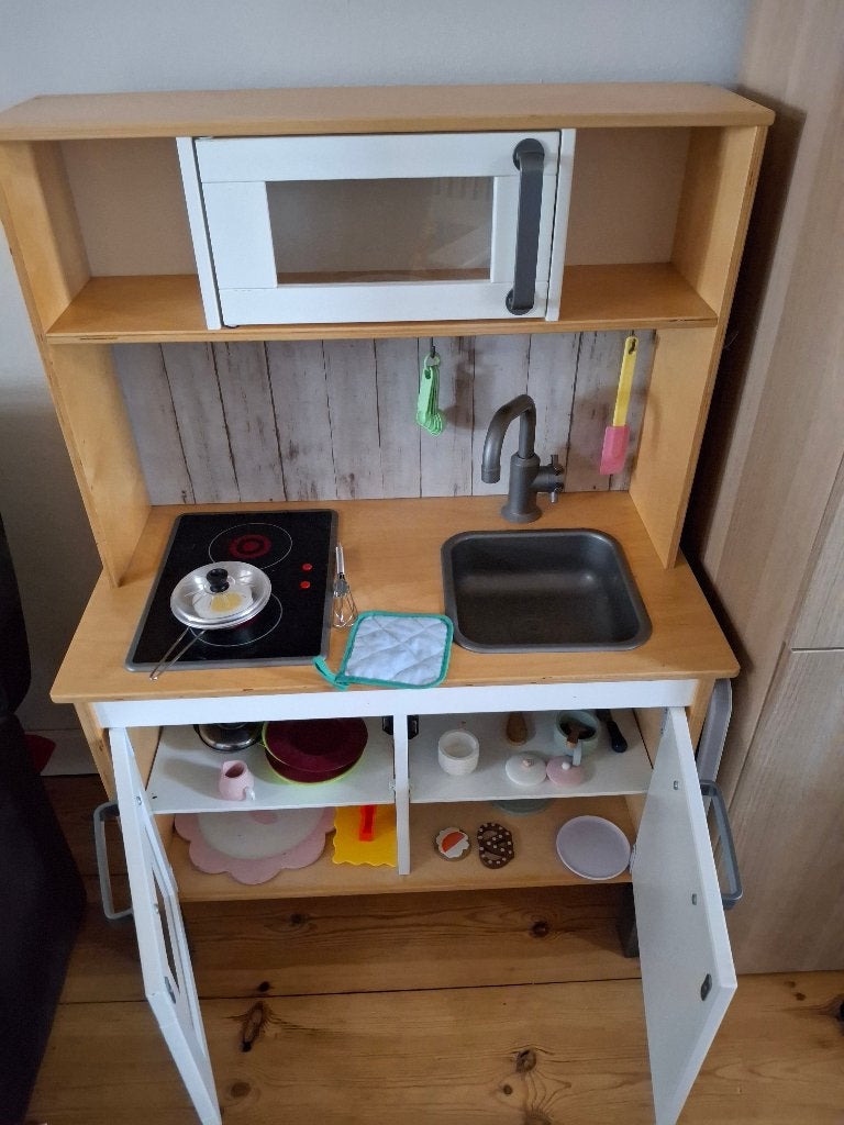 Houten speelkeuken met accessoires, Ophalen, Gebruikt, Hout, Speelkeuken