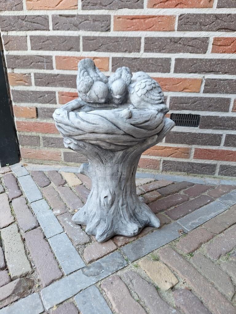 Betonbeeld Vogelbad op Poot, Tuin en Terras, Vogelhuisjes en Vogelbaden, Ophalen, Nieuw