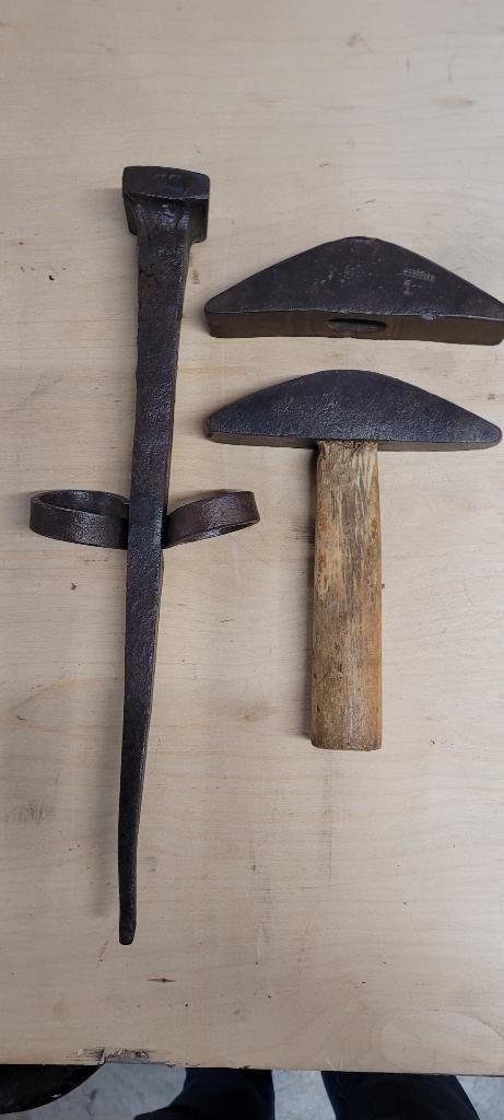 Haarspit + haarhamer+ losse haarkop, Antiek en Kunst, Antiek | Gereedschap en Instrumenten, Ophalen of Verzenden