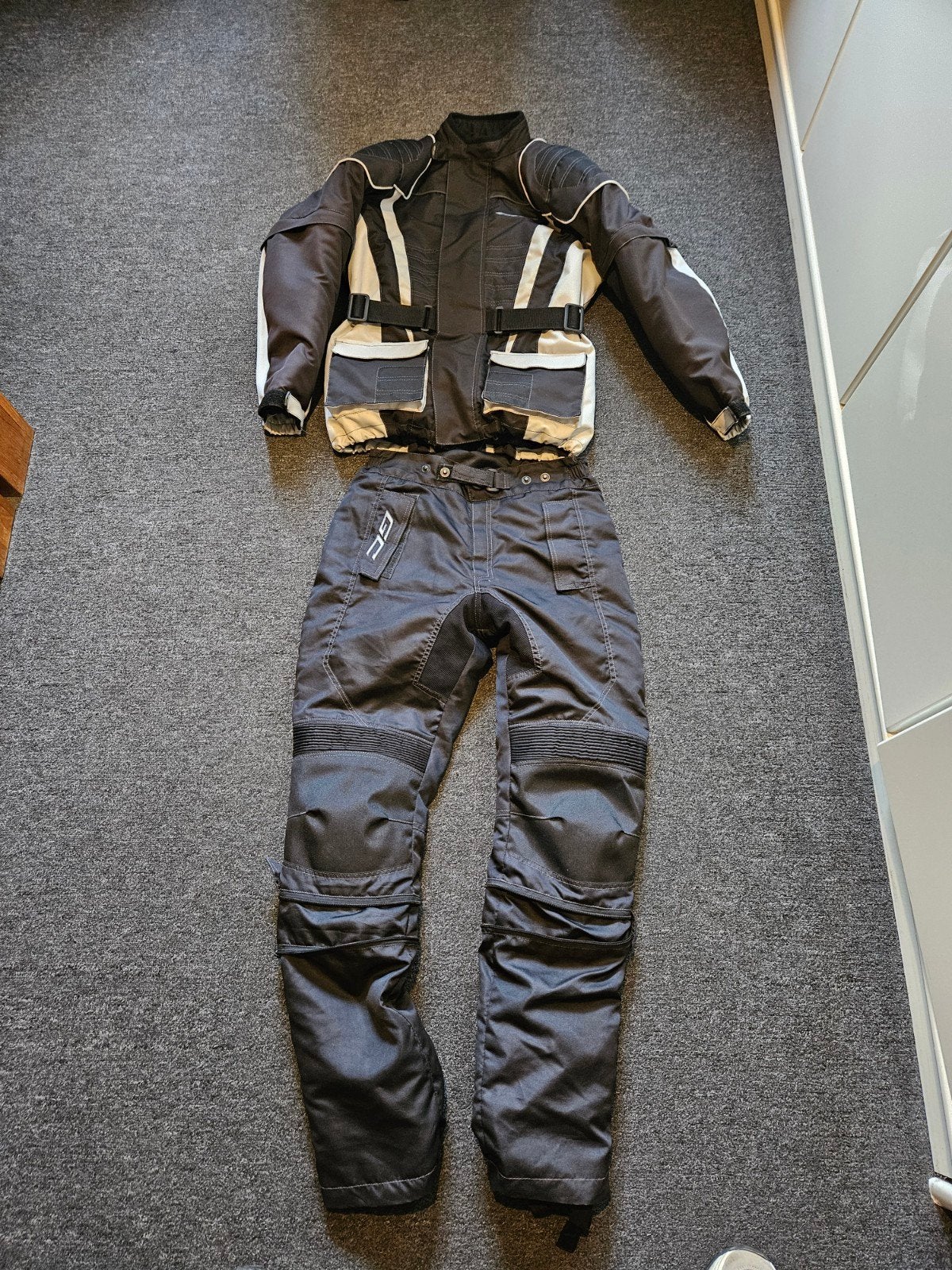 Kinder Motorpak - Textiel Jas en Broek maat 164, Ophalen of Verzenden, Tweedehands, Combipak